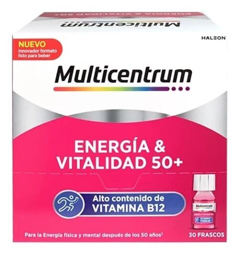 Multicentrum Energia & Vitalidad 50+ 7 ml x 30 Frascos Frambuesa