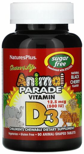 NaturesPlus Animal Parade Vit D3 500Ui 90 Comprimidos Mast
