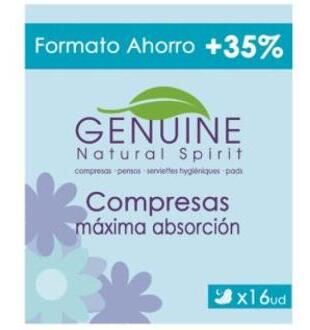 Genuine Compresa De Noche 16 Unidades