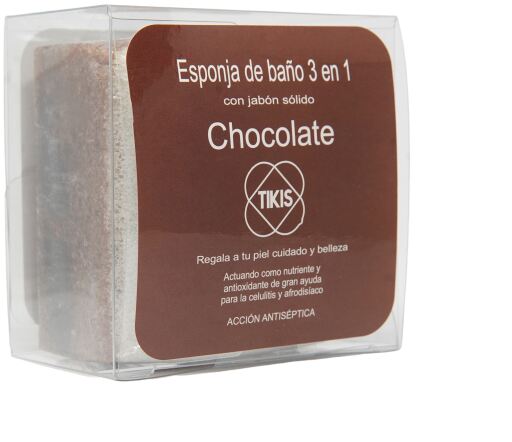 Tikis Square Sponge with Chocolate Soap 100 gr