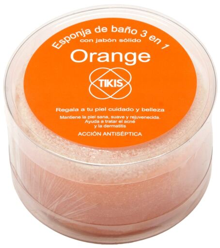 Tikis Round Sponge With Orange Soap 100 gr