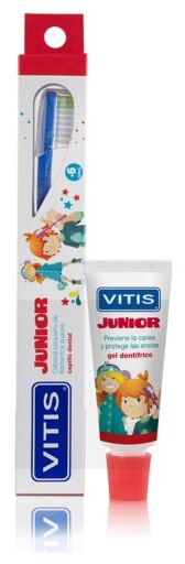 Vitis Cepillo Junior Dental + Gel 15 ml