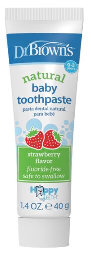 Dr. Brown's Pasta Dental Infantil Natural Fresa 0-3 A&ntilde;os 40 gr