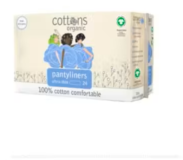 Cottons Salvaslip Pantyliners Ultra Finos 100% Algod&oacute;n 24 Unidades