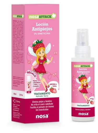 Nosa Attack Anti-Lice Lotion Strawberry 100 ml