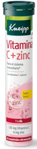 Kneipp Vitamin C + Zinc 20 Lemon Effervescent Tablets