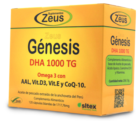 Genesis Dha Tg 1000 mg Omega 3 60 C&aacute;psulas