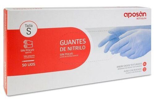 Botiqu&iacute;n Guantes De Nitrilo Sin Polvo Talla S 50 Unidades