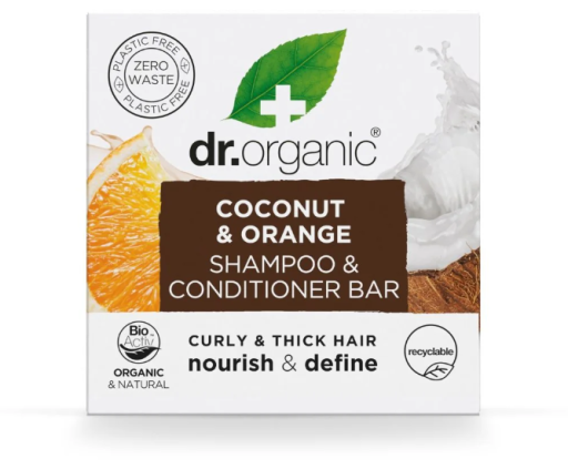 Dr. Organic Coco y Naranja Champ&uacute; y Acondicionador S&oacute;lido 75 gr