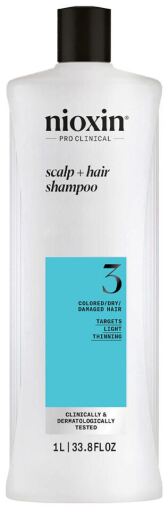 Nioxin System 3 Shampoo Cabello Te&ntilde;ido y Da&ntilde;ado con Debilitamiento Leve