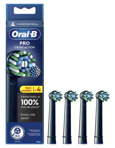 Oral-B Pro Cross Action Cabezales Negro 4 Unidades