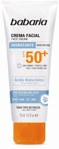 Babaria Hidratante &Aacute;cido Hialur&oacute;nico Crema Facial SPF50+ 75 ml
