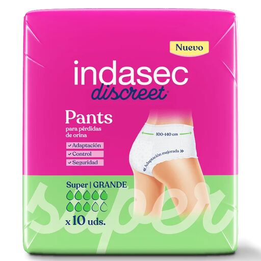 Indasec Discreet Pant Super Grande 10 Unidades