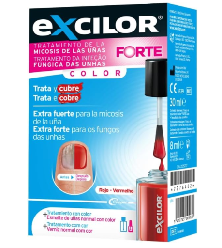 Excilor Forte + Esmalte Rojo 30 ml
