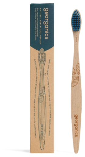 Georganics Firm Natural Beech Wood Toothbrush 1 Unit