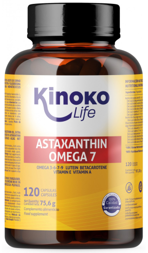 Kinoko Life Astaxantina-Omega7 De Aceite De Espino Amarillo 120 Caps