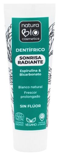 NaturaBIO Cosmetics Radiant Smile Toothpaste Spirulina-Bicarbonate 75 ml