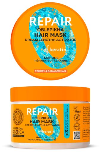 Oblepikha Mascarilla Reparadora Queratina 300 ml