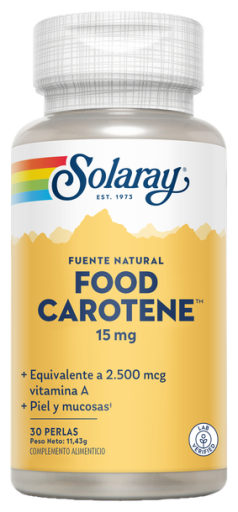 Solaray Food Carotene 2500 mcg 30 C&aacute;psulas