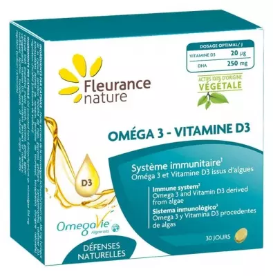Fleurance Nature Nature Omega 3-Vitamina D3 30 C&aacute;psulas