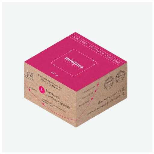 M&iacute;nima Organics Dentifrico Infantil en Pasta con Frambuesa con Fl&uacute;or 60 gr