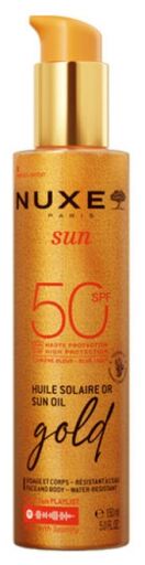 Nuxe Sun Aceite Solar Gold Rostro y Cuerpo SPF 50 150 ml