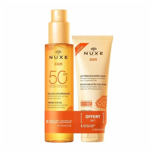 Nuxe Sun Aceite Bronceador SPF 50 150 ml + Leche After Sun 100 ml