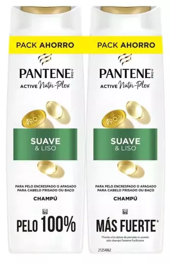 Pantene Suave y Liso Champ&uacute; 2 x 325 ml