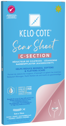 Kelo Cote Ap&oacute;sito Reductor Cicatrices Cesarea 15 cm x 3 cm