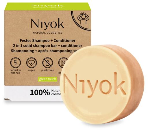 Niyok Champ&uacute; + Acondicionador Solido Green Touch 80 gr