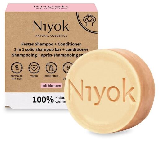 Niyok Champ&uacute; + Acondicionador Solido Soft Blossom 80 gr