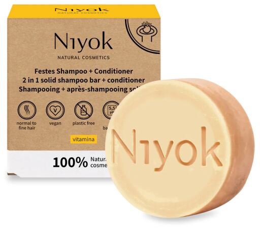 Niyok Champ&uacute; + Acondicionador Solido Vitamina 80 gr