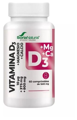 Soria Natural Vitamina D3+Mg 60 Comprimidos Lib Sostenida