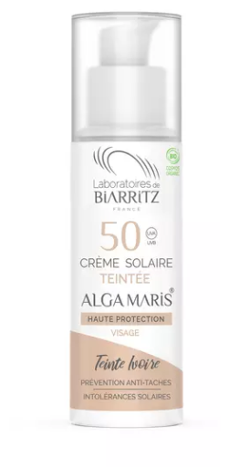 Laboratoires de Biarritz Alga Maris Crema Facial Color Beige SPF 50 50 ml