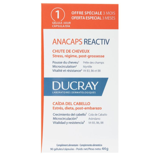 Trio Anacaps Reactiv Cabello y U&ntilde;as 90 C&aacute;psulas
