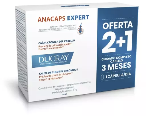 Ducray Anacaps Expert Ca&iacute;da Cr&oacute;nica Del Cabello 90 Unidades