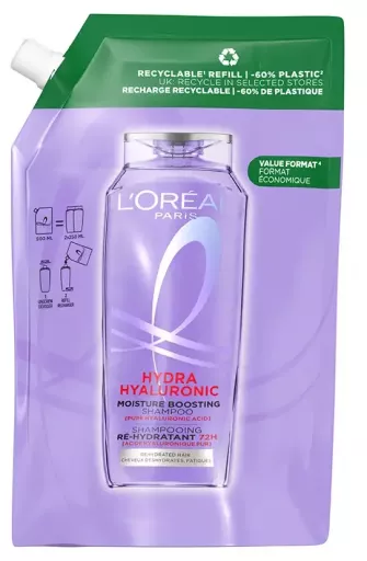 Elvive Hidra Hialur&oacute;nico Champ&uacute; 72H Hidrataci&oacute;n Recarga 500 ml
