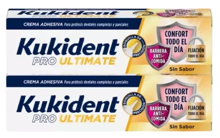 Kukident Pro Ultimate 2 Tubos 40 gr sin Sabor