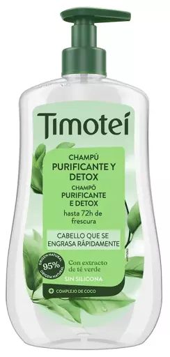 Champ&uacute; Purificante y Detox con Extracto de T&eacute; Verde para Cabello Graso